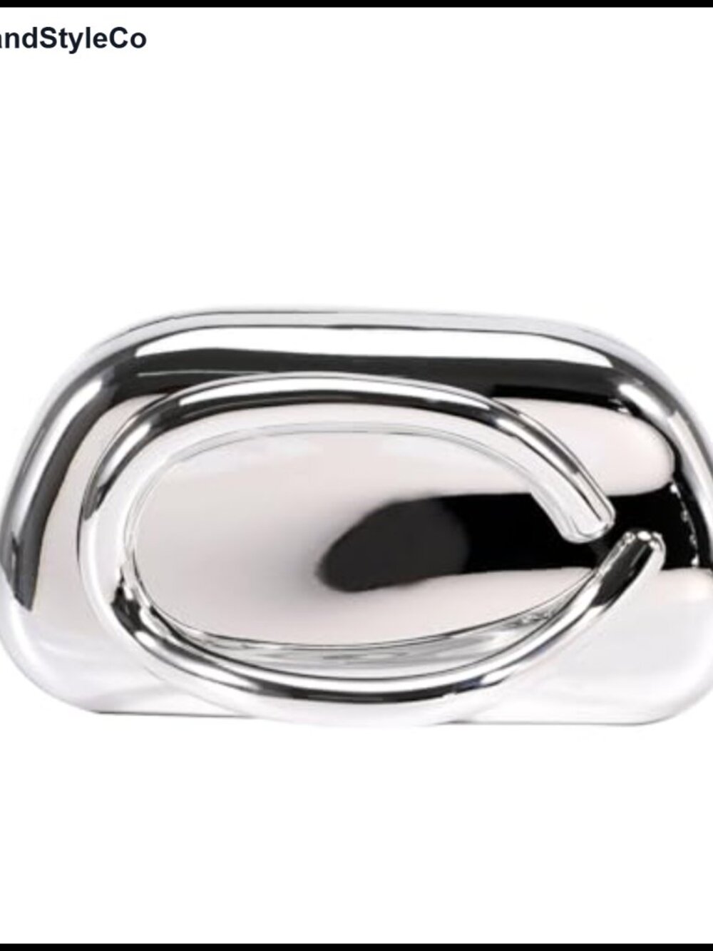 Acrylic Clutch Evening Bag Metal Handle Shell Crossbody Formal Purse